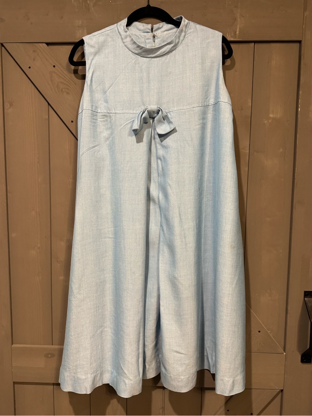 Vintage light blue maternity dress